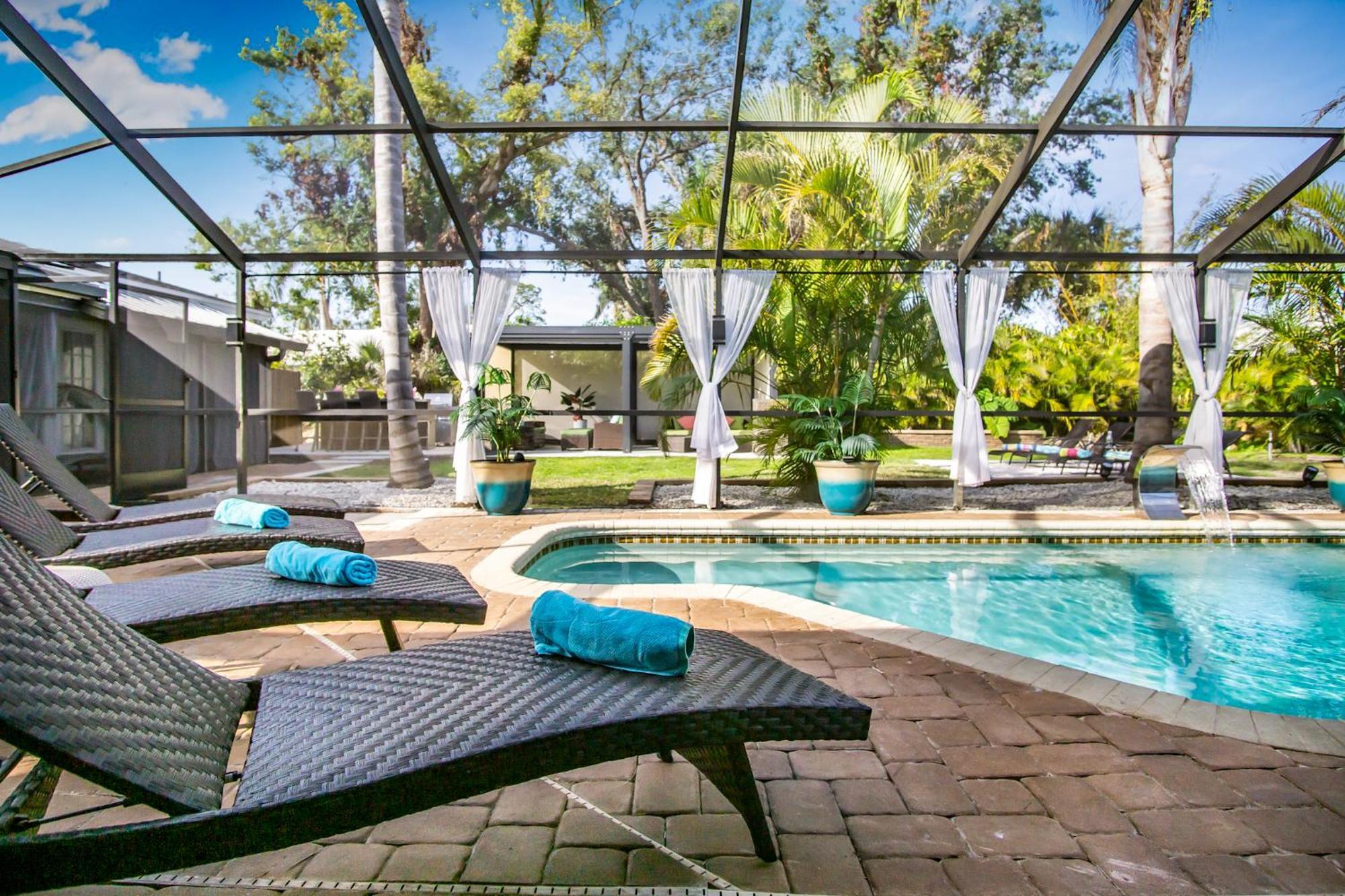 サラソータLuxury Zen Den With Heated Pool Just Off Siesta Keyアパートメント エクステリア 写真